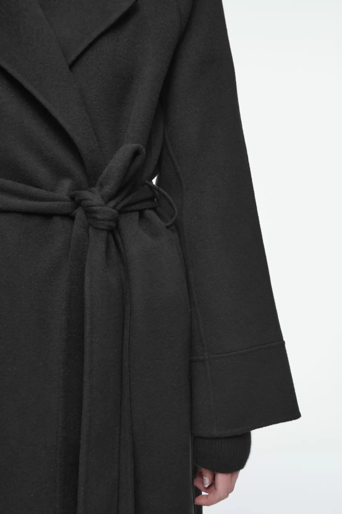 BELTED DOUBLE-FACED WOOL COAT<COS Flash Sale