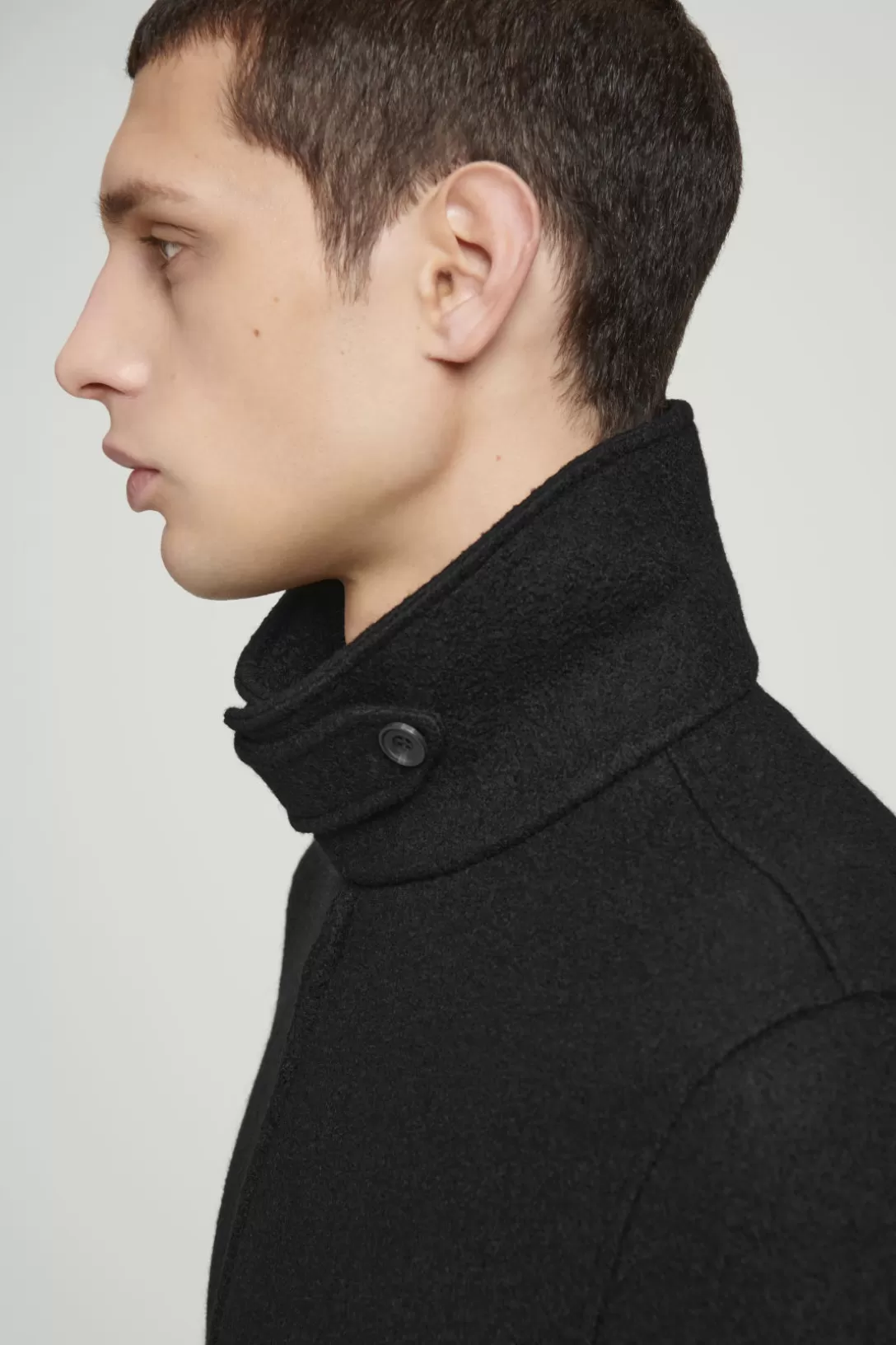 BOILED MERINO WOOL AVIATOR JACKET<COS Fashion