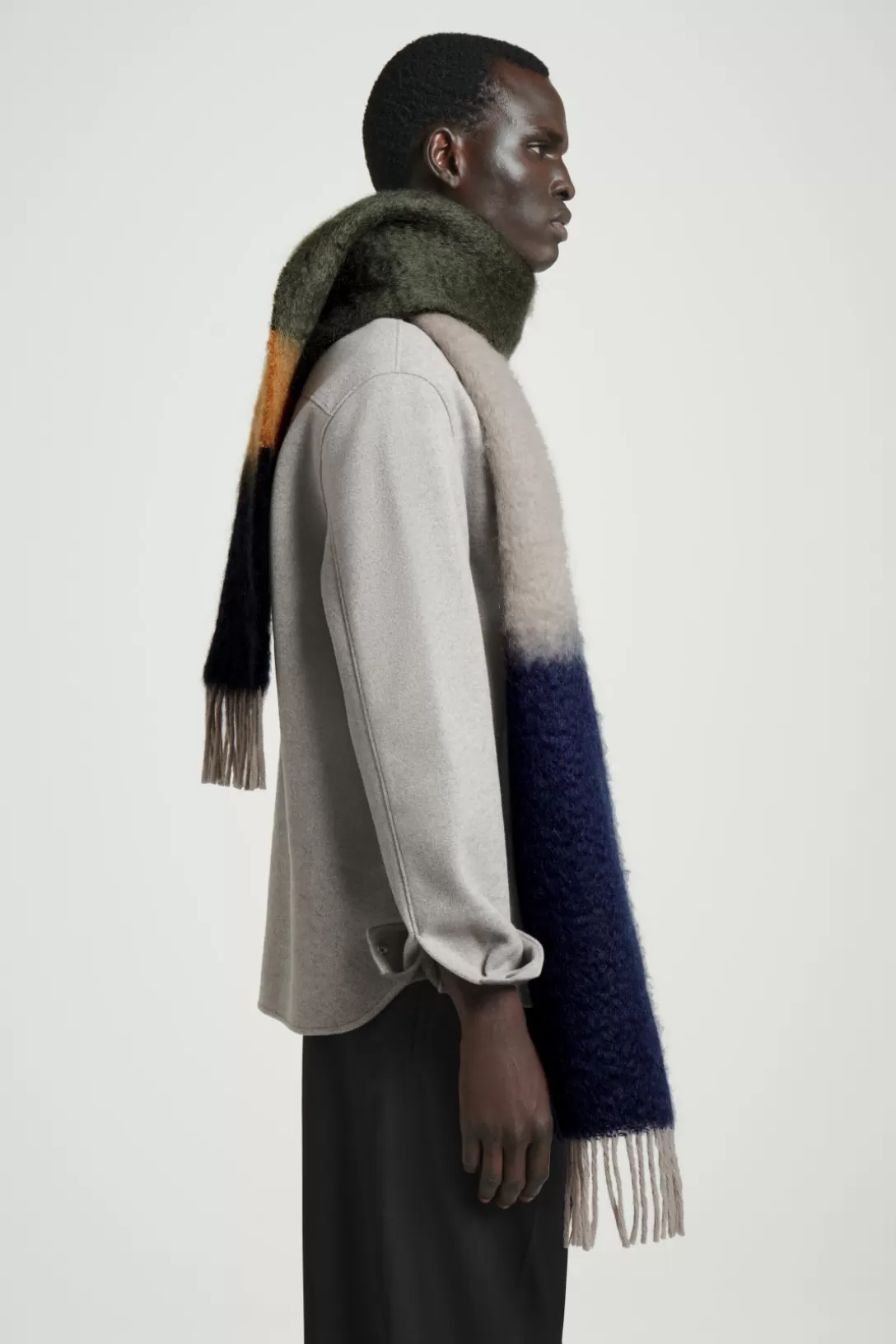 COLOUR-BLOCK MOHAIR SCARF<COS Best Sale