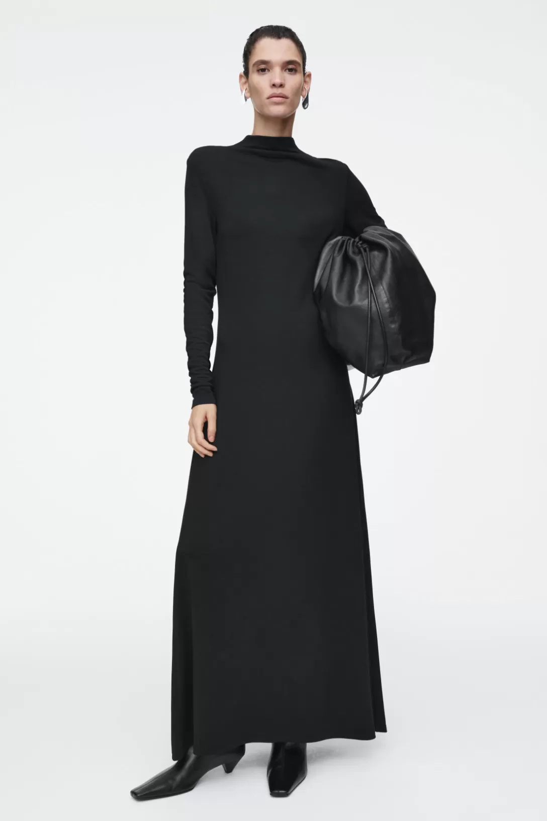 COWL-NECK LONG-SLEEVED MAXI DRESS<COS Sale