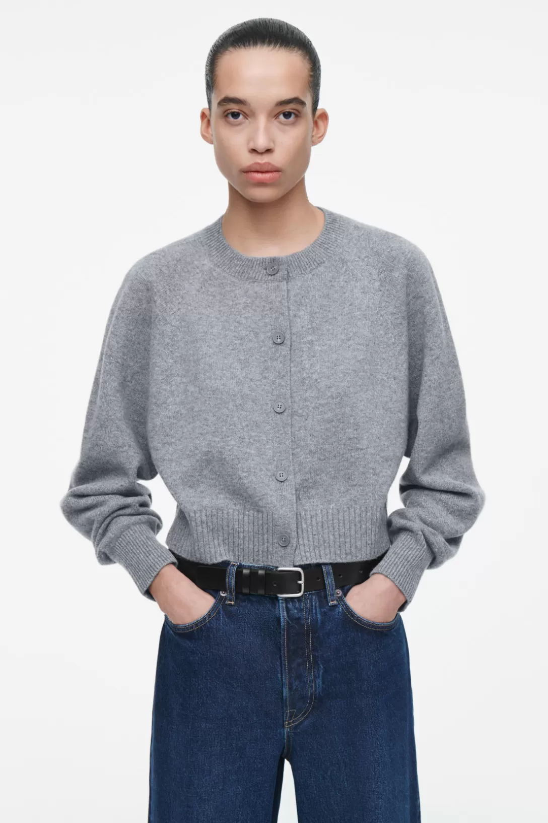 CROPPED WOOL CARDIGAN<COS Hot