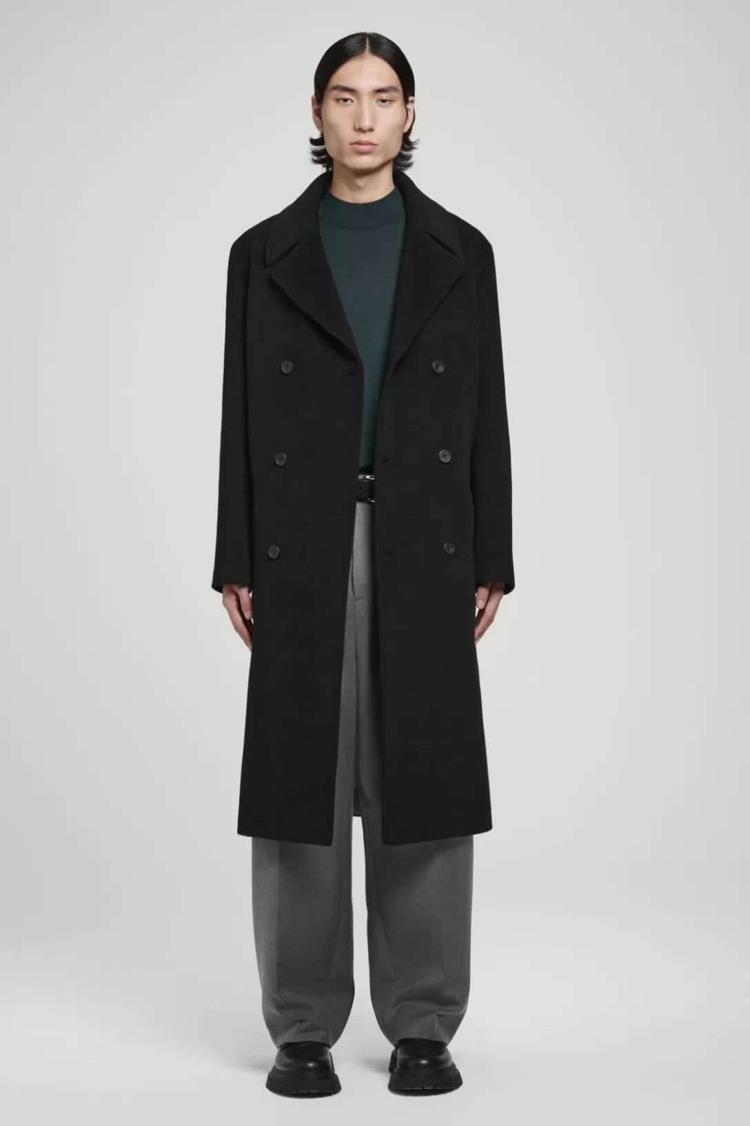 DOUBLE-BREASTED WOOL OVERCOAT<COS Hot