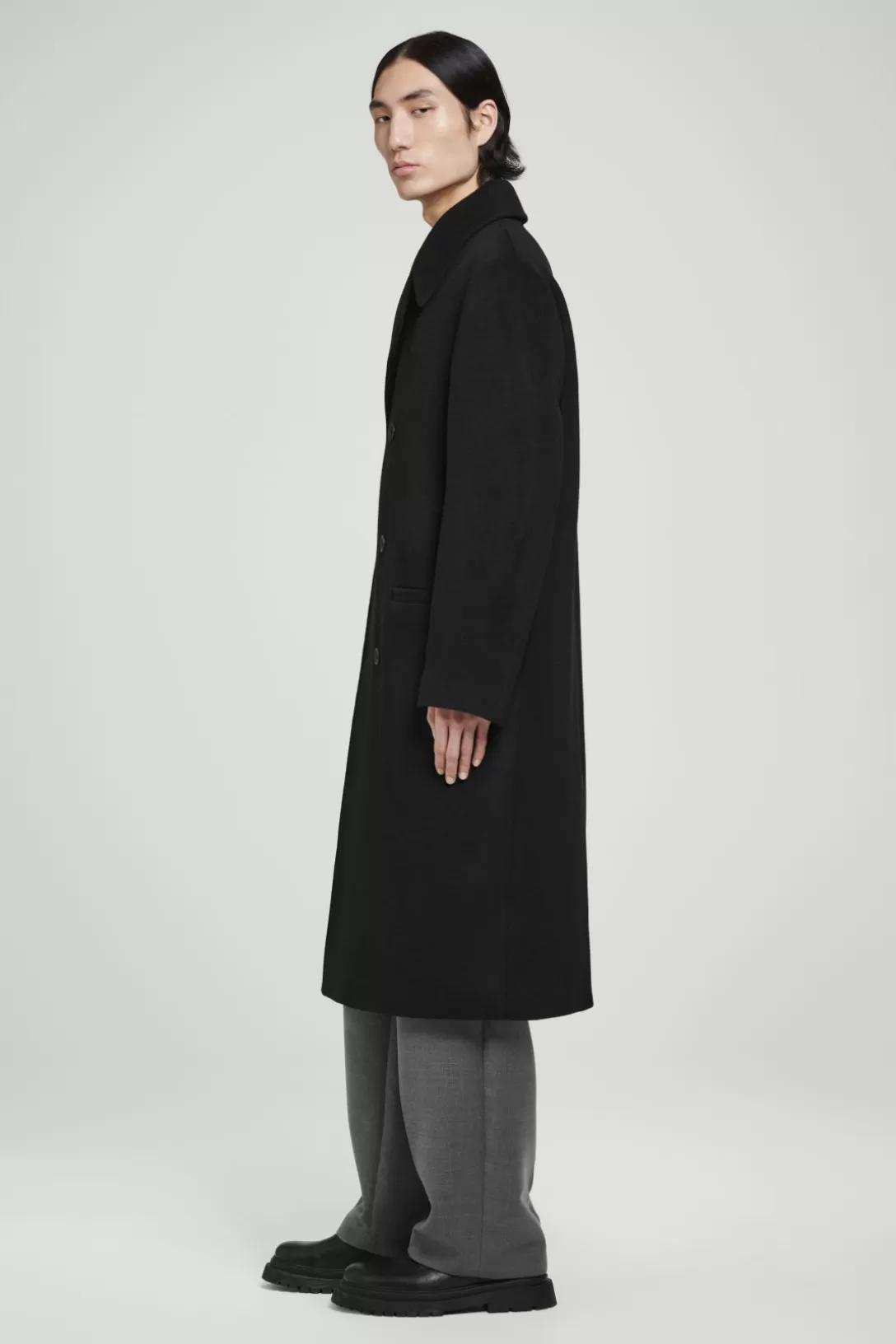 DOUBLE-BREASTED WOOL OVERCOAT<COS Hot