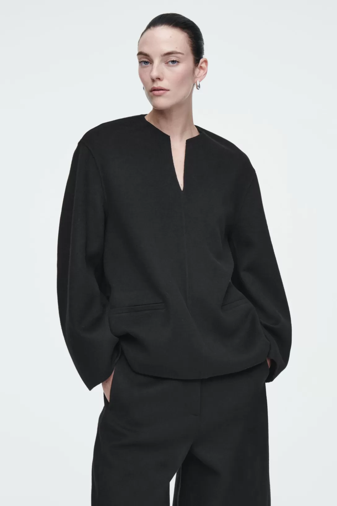 DOUBLE-FACED WOOL BLOUSE<COS Discount