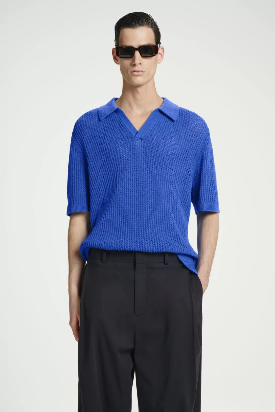 OPEN-KNIT POLO SHIRT<COS Best Sale