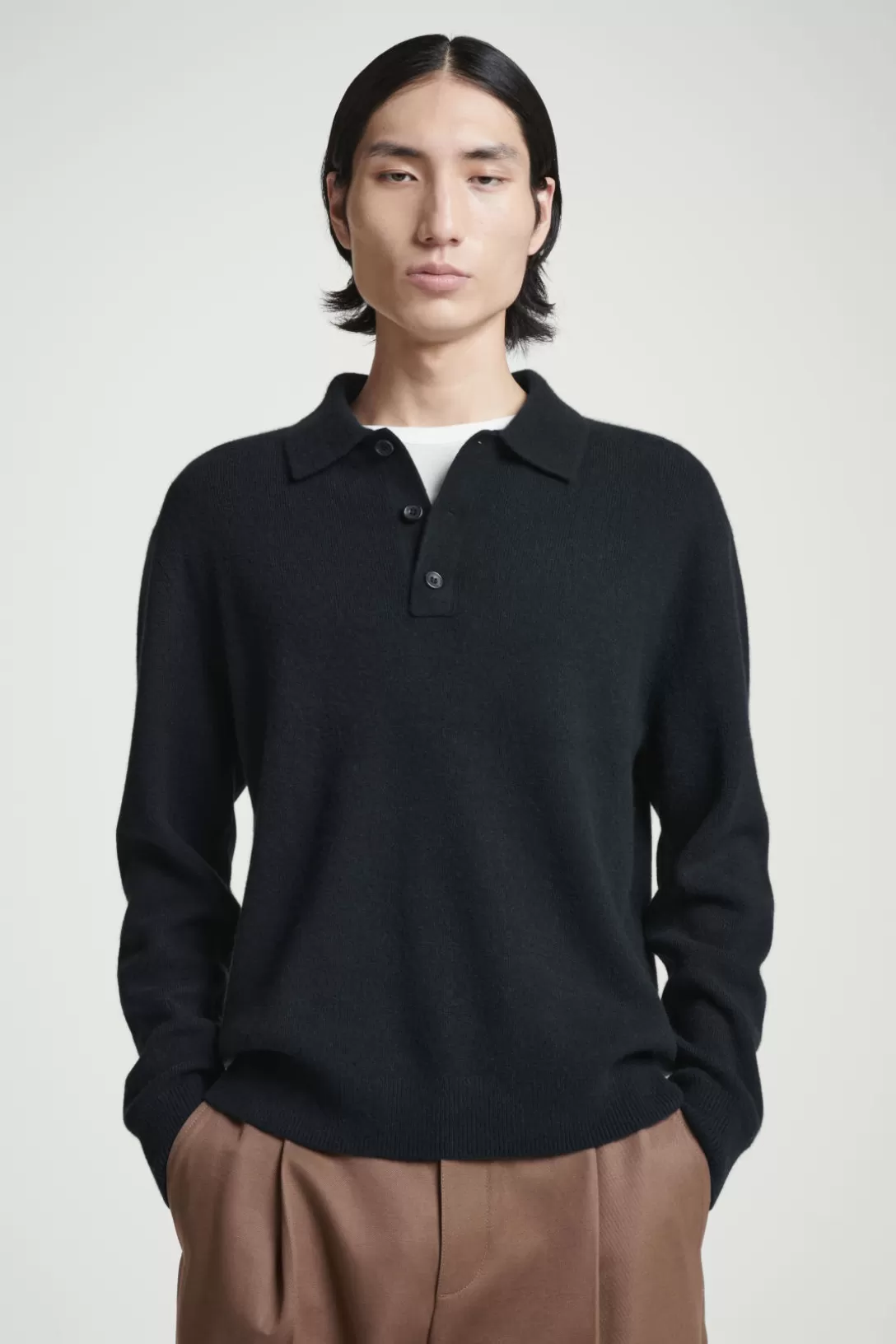 PURE CASHMERE POLO SHIRT<COS Hot