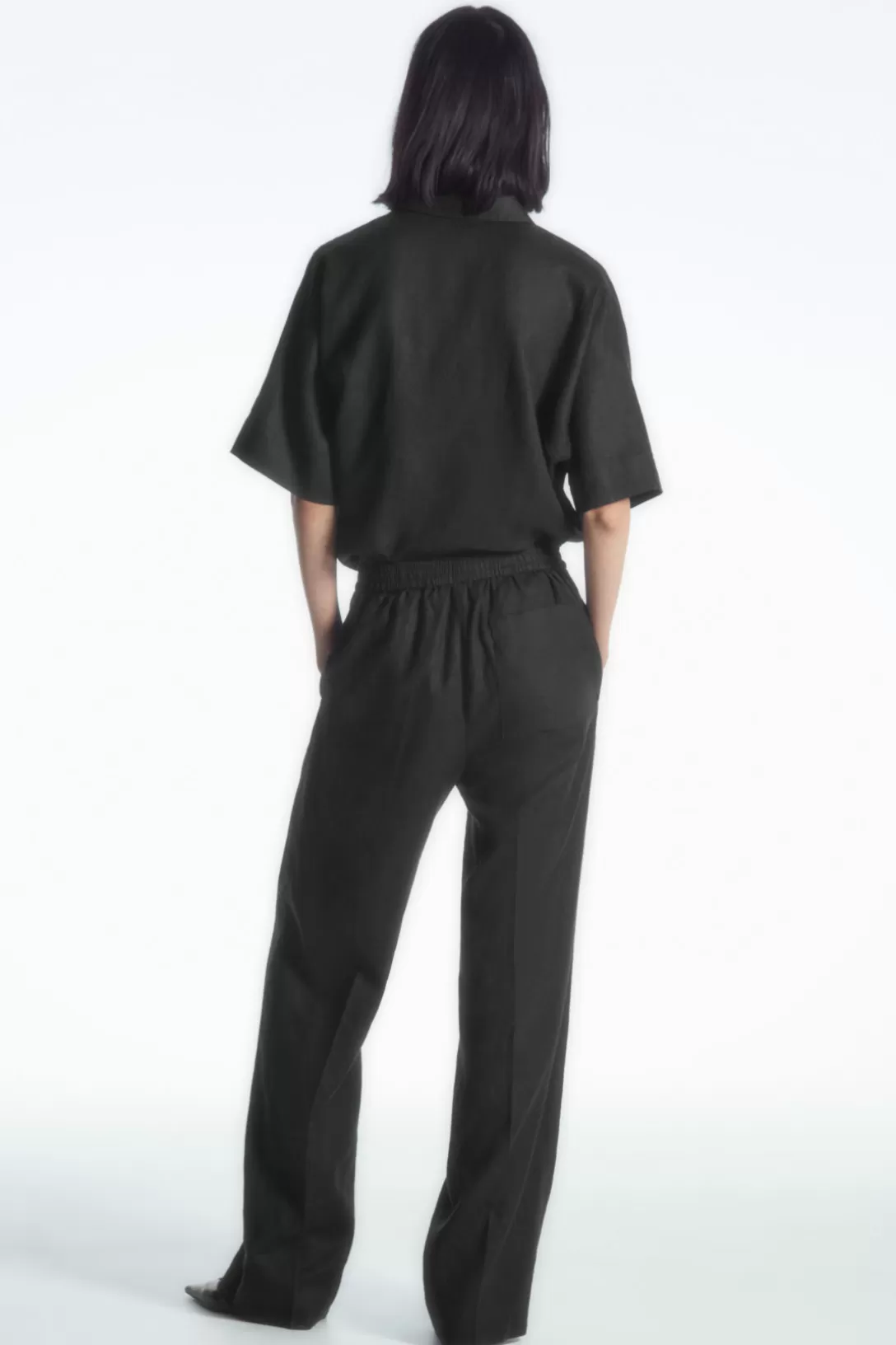 STRAIGHT-LEG TAILORED LINEN PANTS<COS New