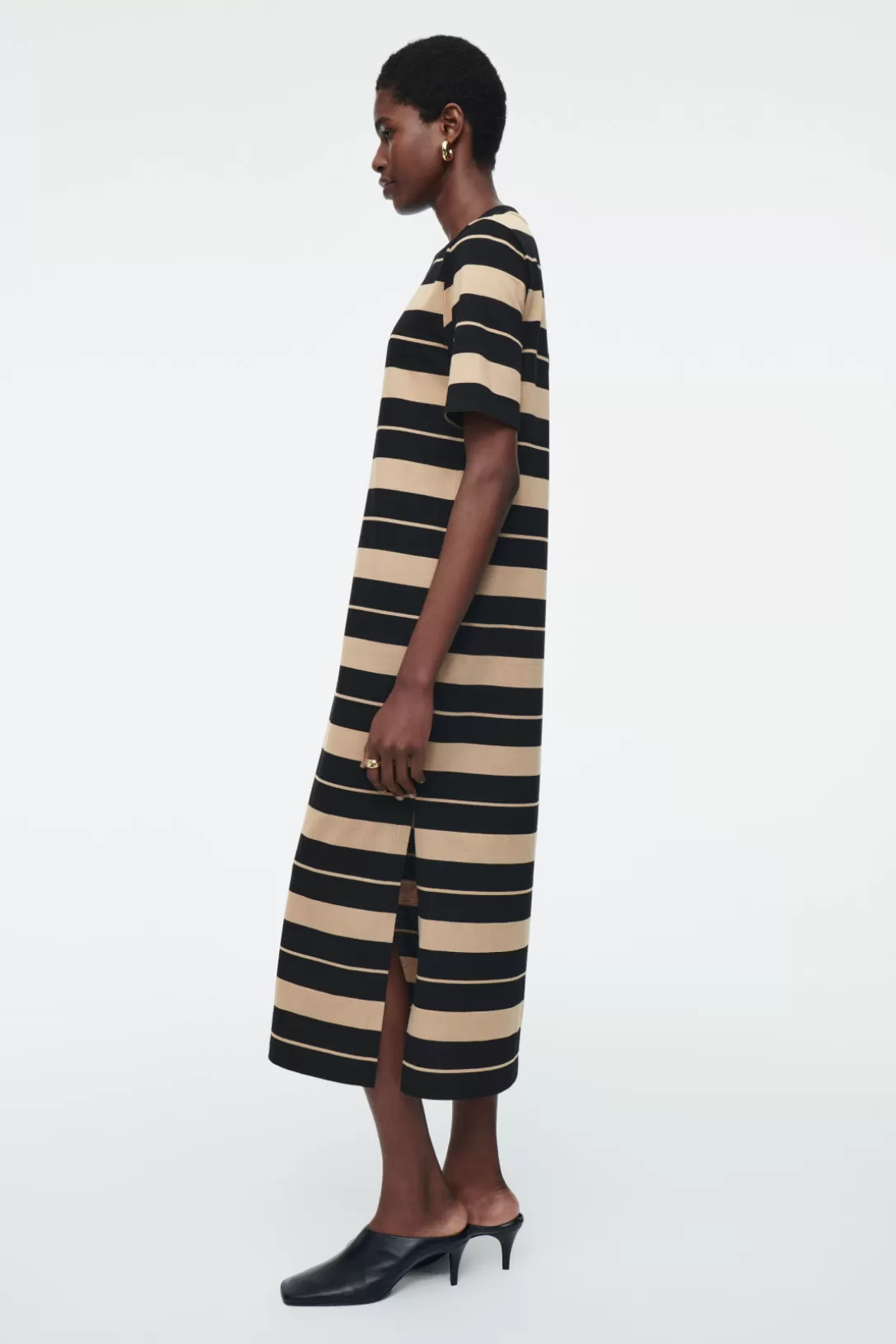 STRIPED MIDI T-SHIRT DRESS<COS New